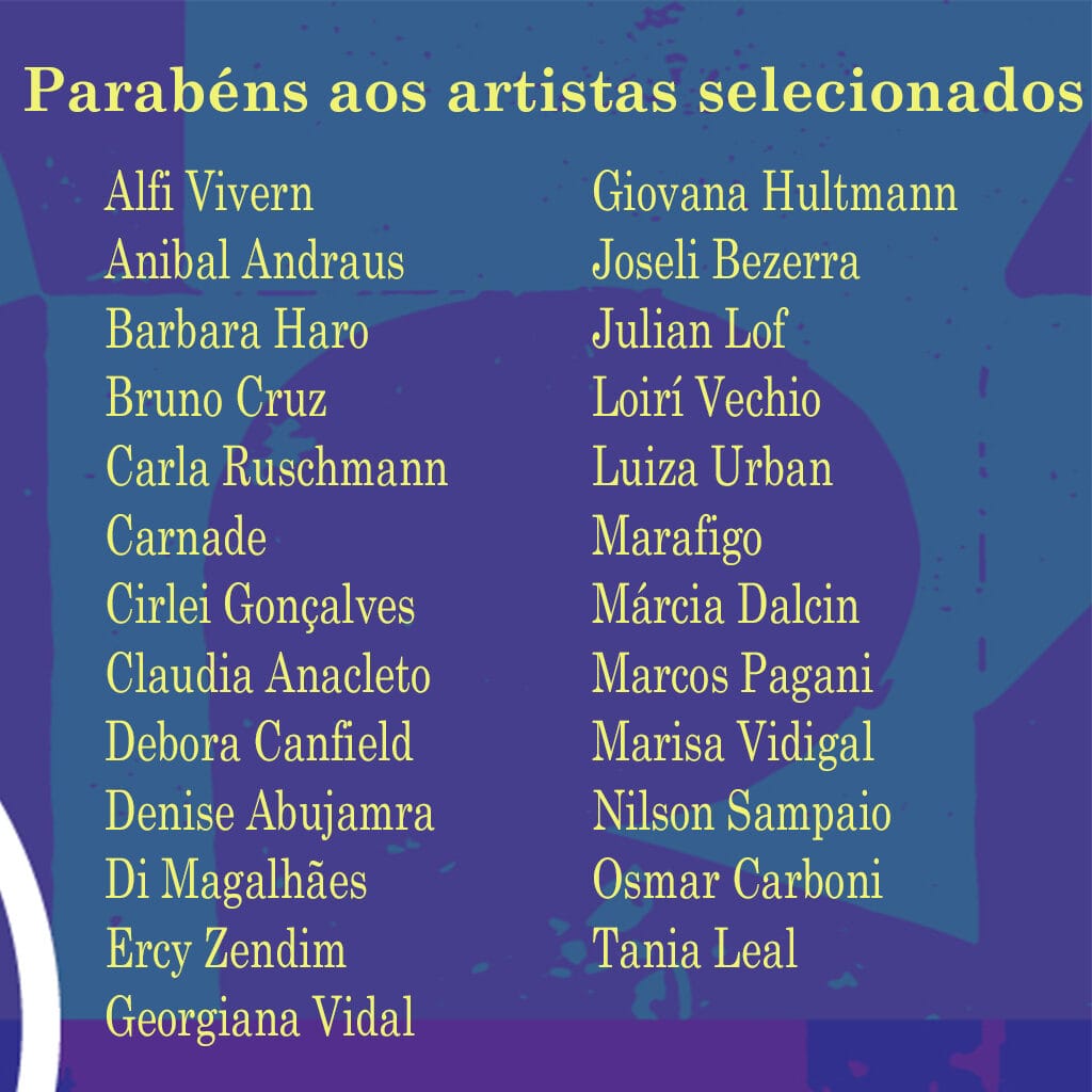 Artistas selecionados 